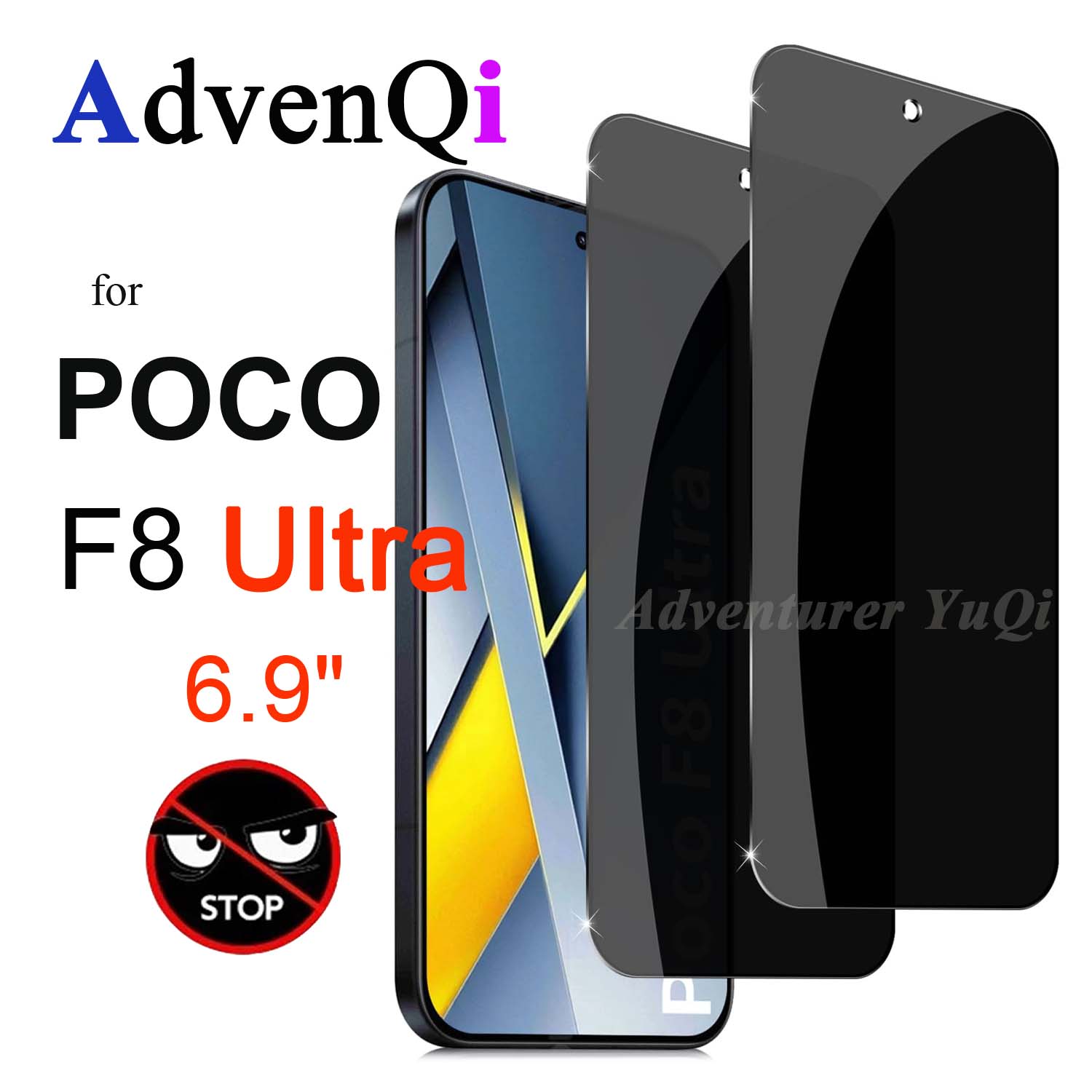 Anti Spy Privacy Glass Case - Pelindung Layar Anti Mata-mata untuk Xiaomi