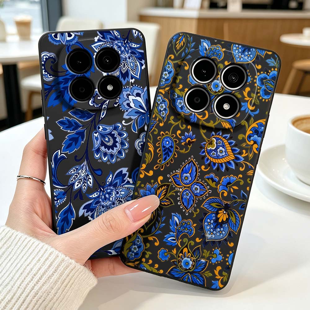 Vintage Floral Pattern Soft Case - Casing Ponsel Pola Bunga Desain Vintage