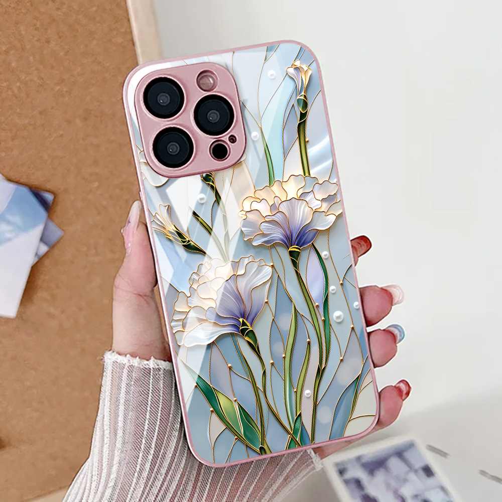 Screen Protectors - Casing Ponsel Bunga Teratai Untuk iPhone