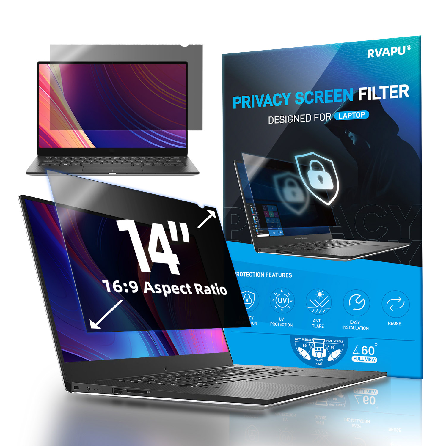 Matte Anti Glare Screen Protector - Pelindung layar dapat dilepas untuk Laptop
