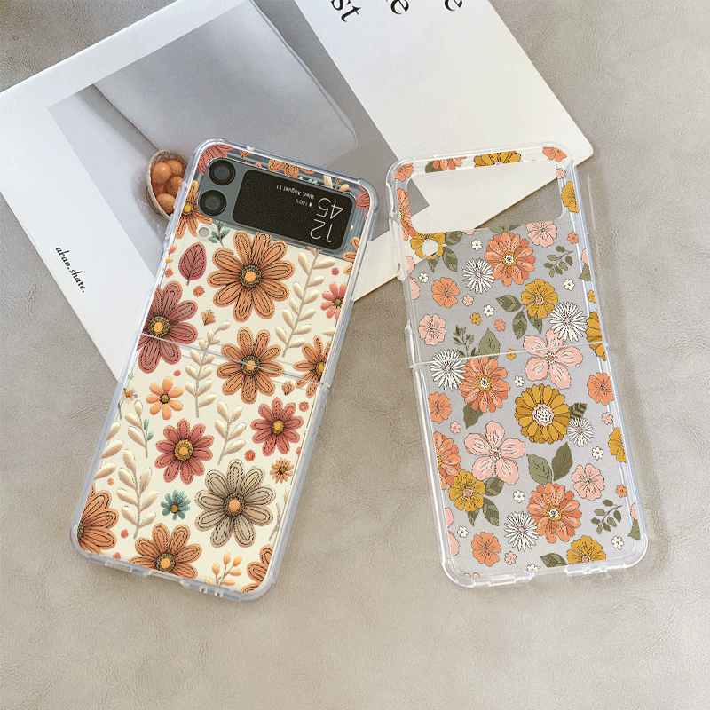 Vintage Floral Pattern Soft Case - Casing Ponsel Motif Bunga Vintage untuk