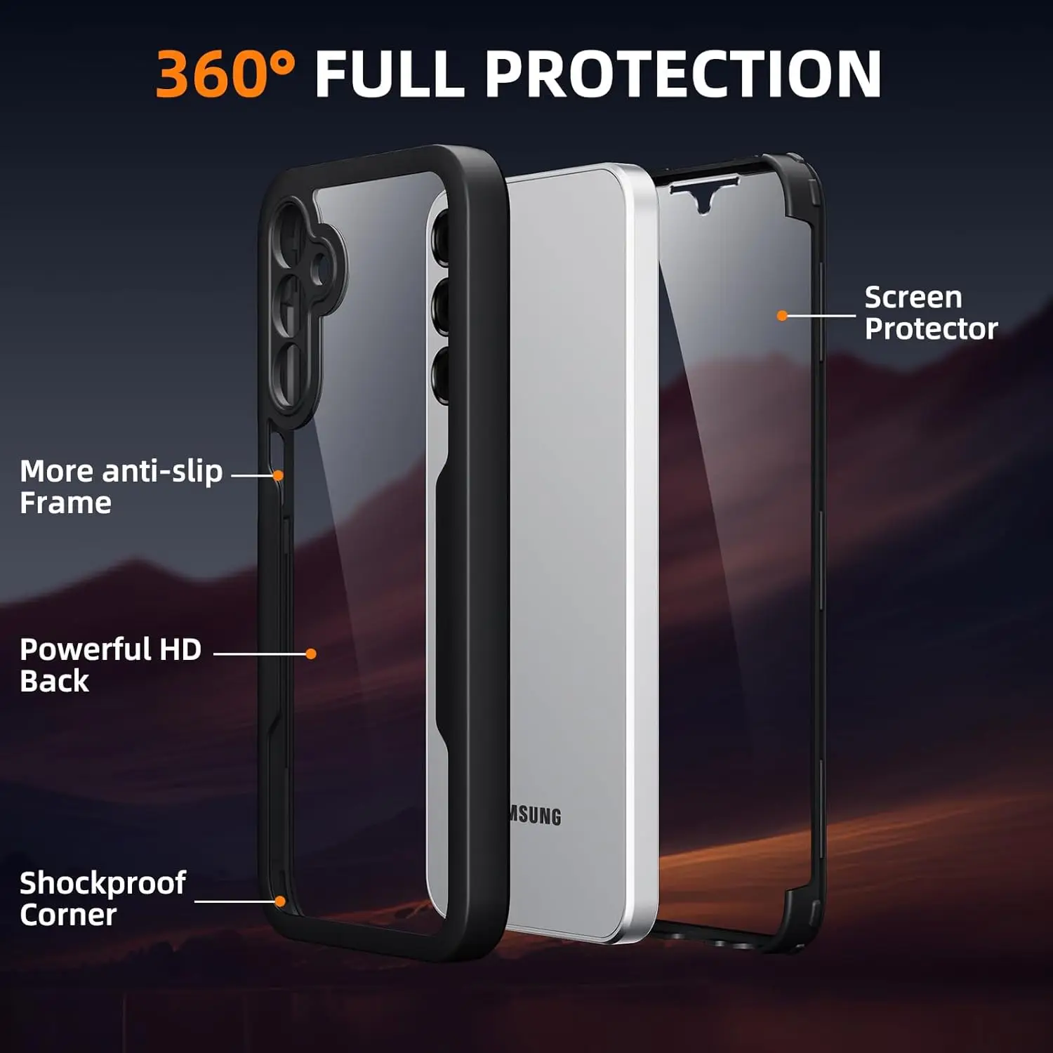 Tugas Berat Jelas 360 °   Casi - Heavy Duty 360 Full Body Protective Case ulasan dan harga