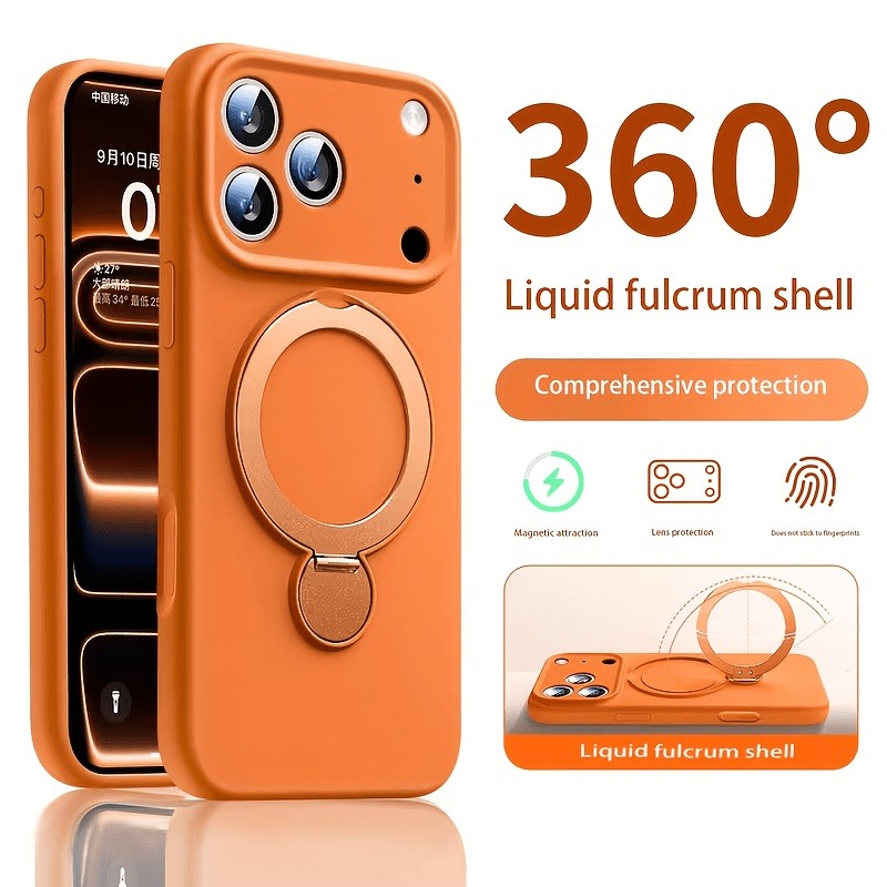 Casing Ponsel Silikon Cair den - Liquid Silicone Magnetic Phone Case ulasan dan harga