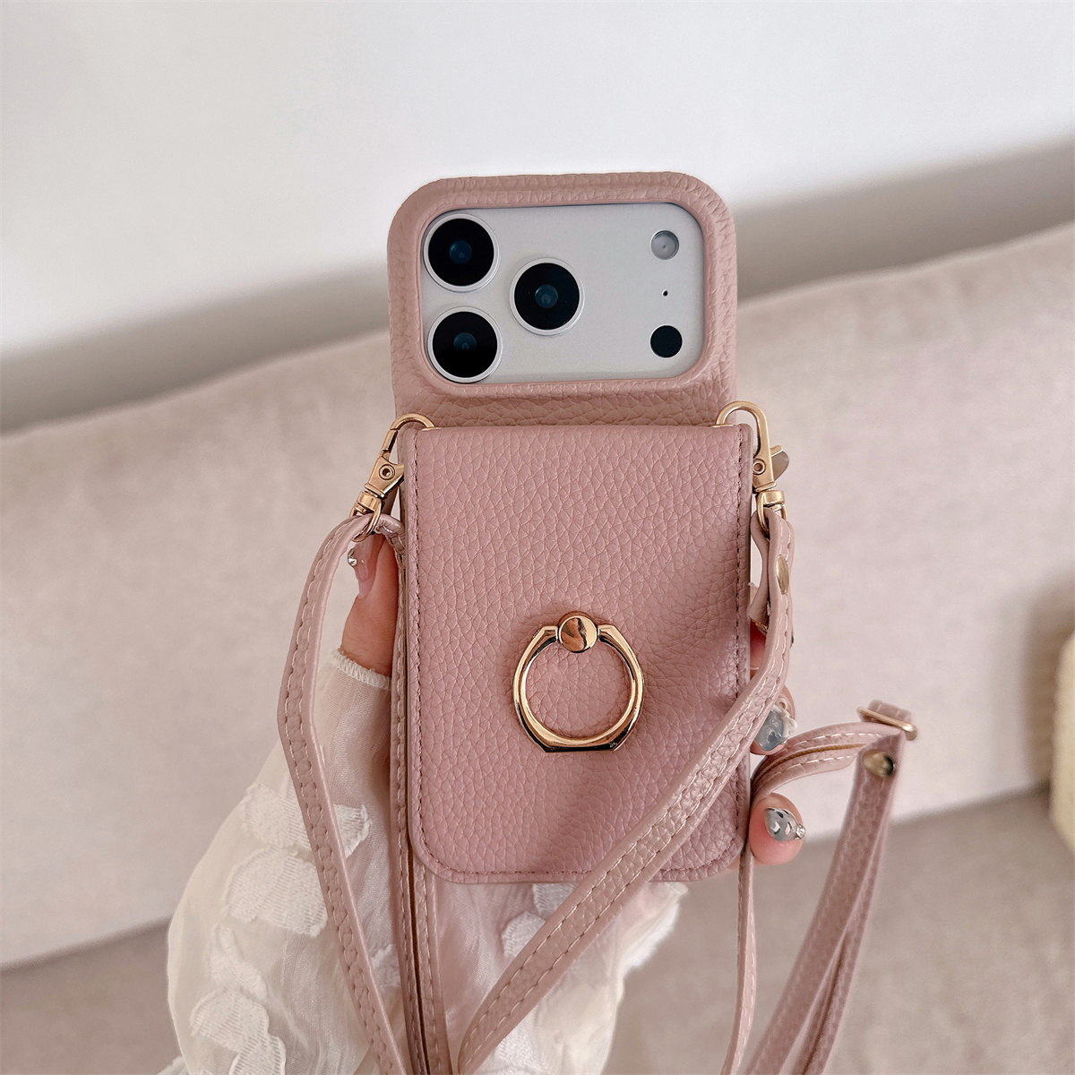Tas Selempang dengan Tempat Ka - Leather Wallet Card Holder Phone Cover ulasan dan harga