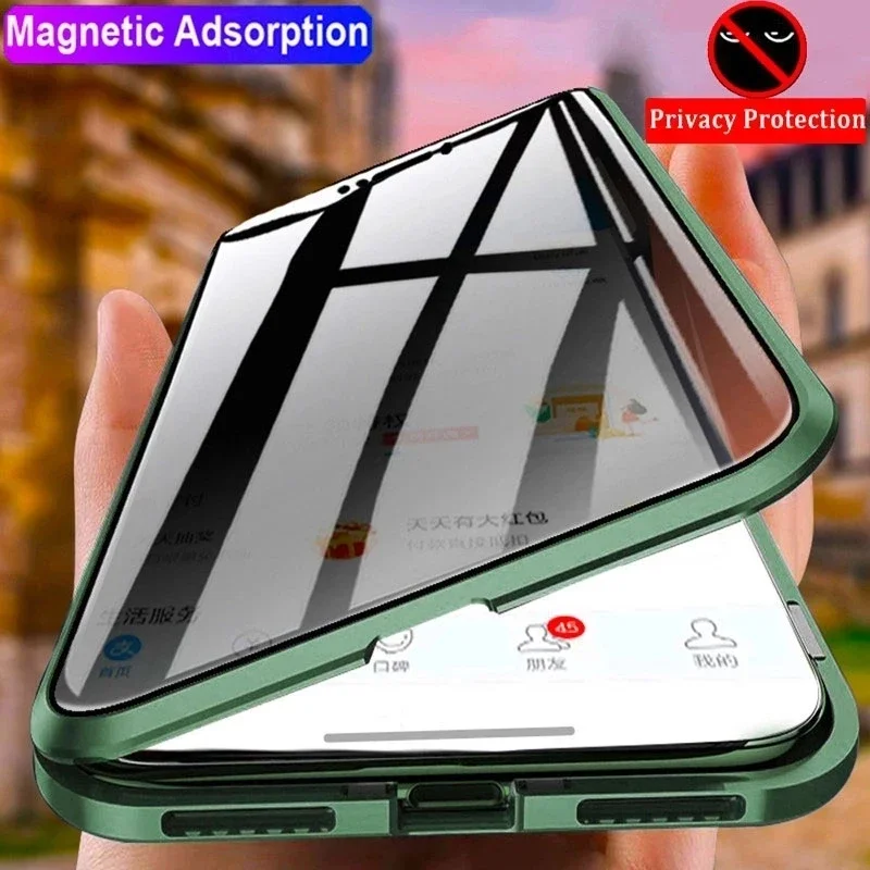 Casing Ponsel Magnetik Logam K - Anti Spy Privacy Glass Case ulasan dan harga