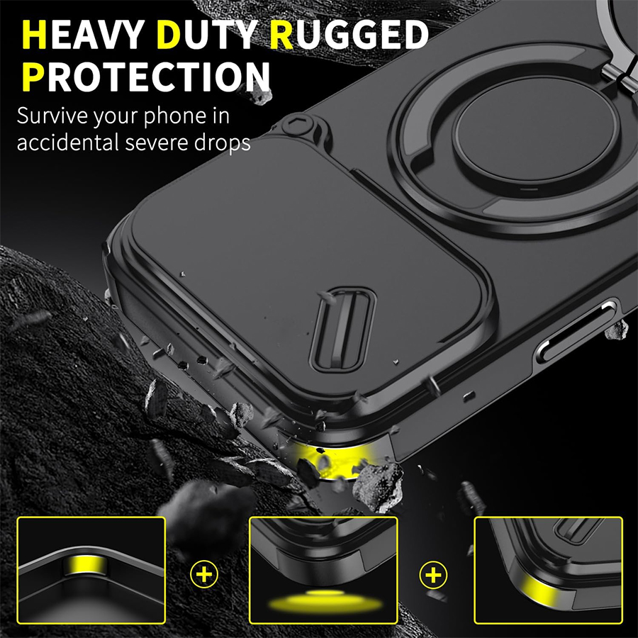 Casing Ponsel Magnetik Anti-Gu - Heavy Duty 360 Full Body Protective Case ulasan dan harga
