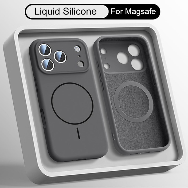 Casing Silikon Cair Mewah Untu - Liquid Silicone Magnetic Phone Case ulasan dan harga