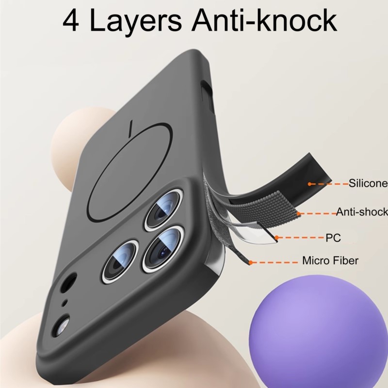 Casing Silikon Cair Mewah Untu - Liquid Silicone Magnetic Phone Case ulasan dan harga