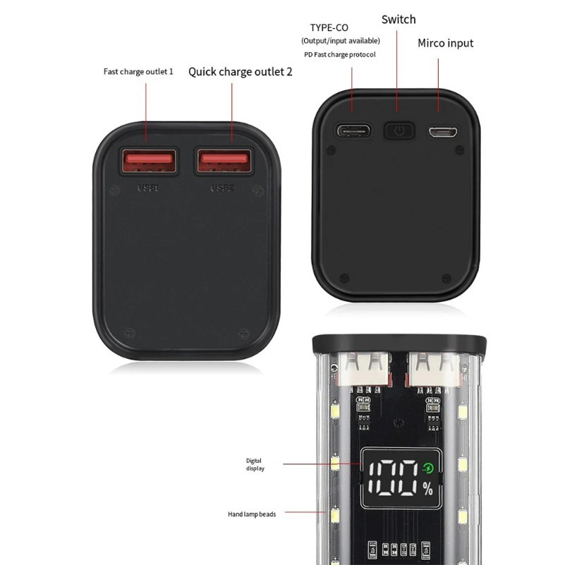 Casing Power Bank 18650 dengan - Power Banks ulasan dan harga