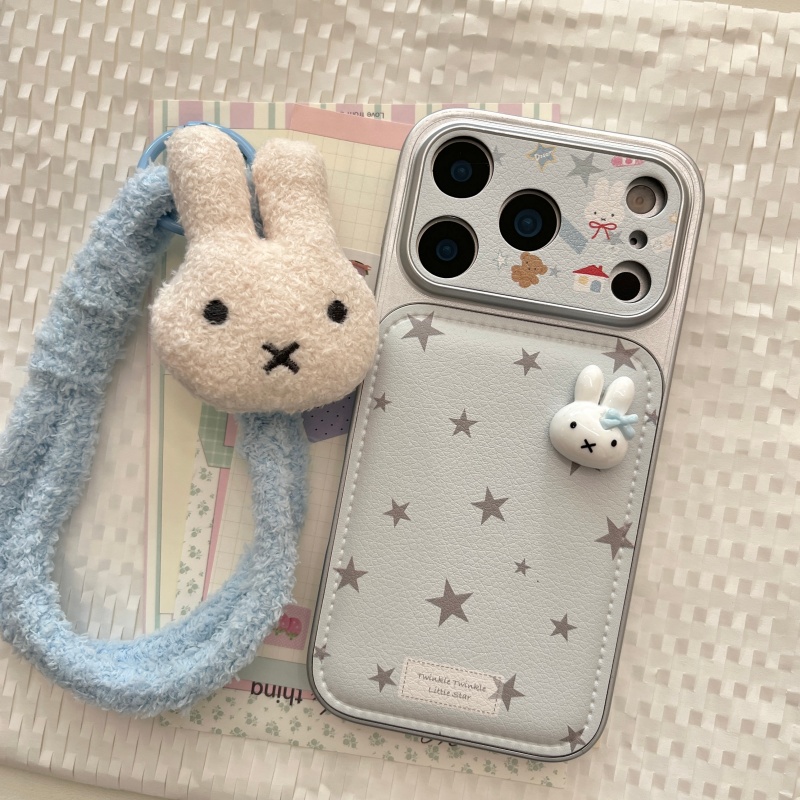 Casing HP Kulit Miffy 3D Solid - Cute Cartoon Wrist Strap Silicone Case ulasan dan harga