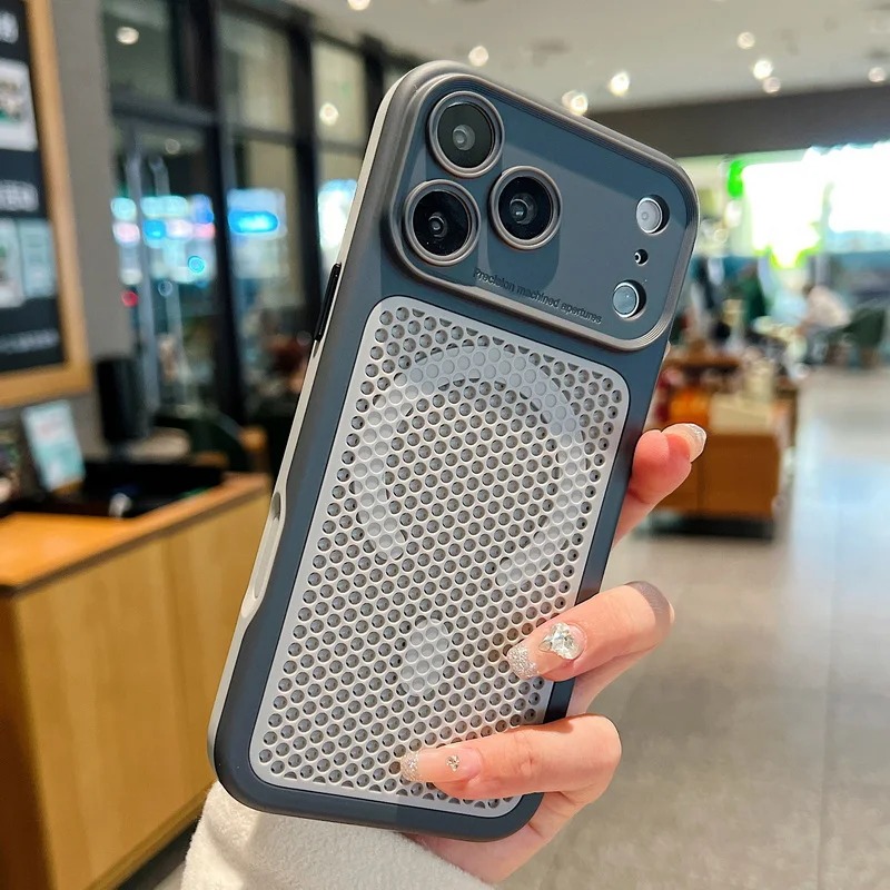 Casing Ponsel Magnetik Bernapa - Heat Dissipation Mesh Breathable Case ulasan dan harga
