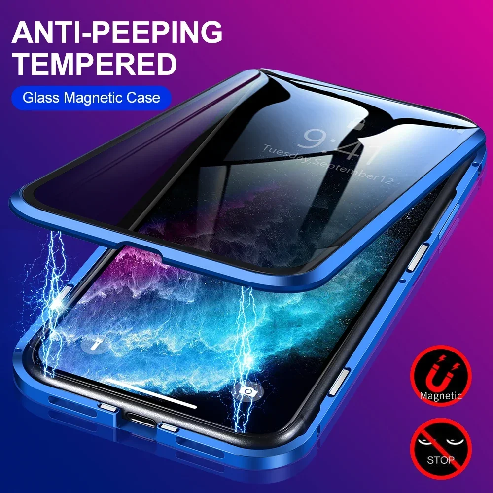 Casing Ponsel Kaca Temper Anti - Anti Spy Privacy Glass Case ulasan dan harga