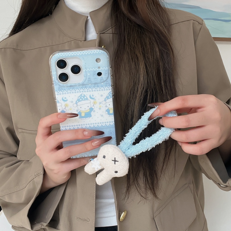 Casing HP Miffy Motif Polkadot - Cute Cartoon Wrist Strap Silicone Case ulasan dan harga