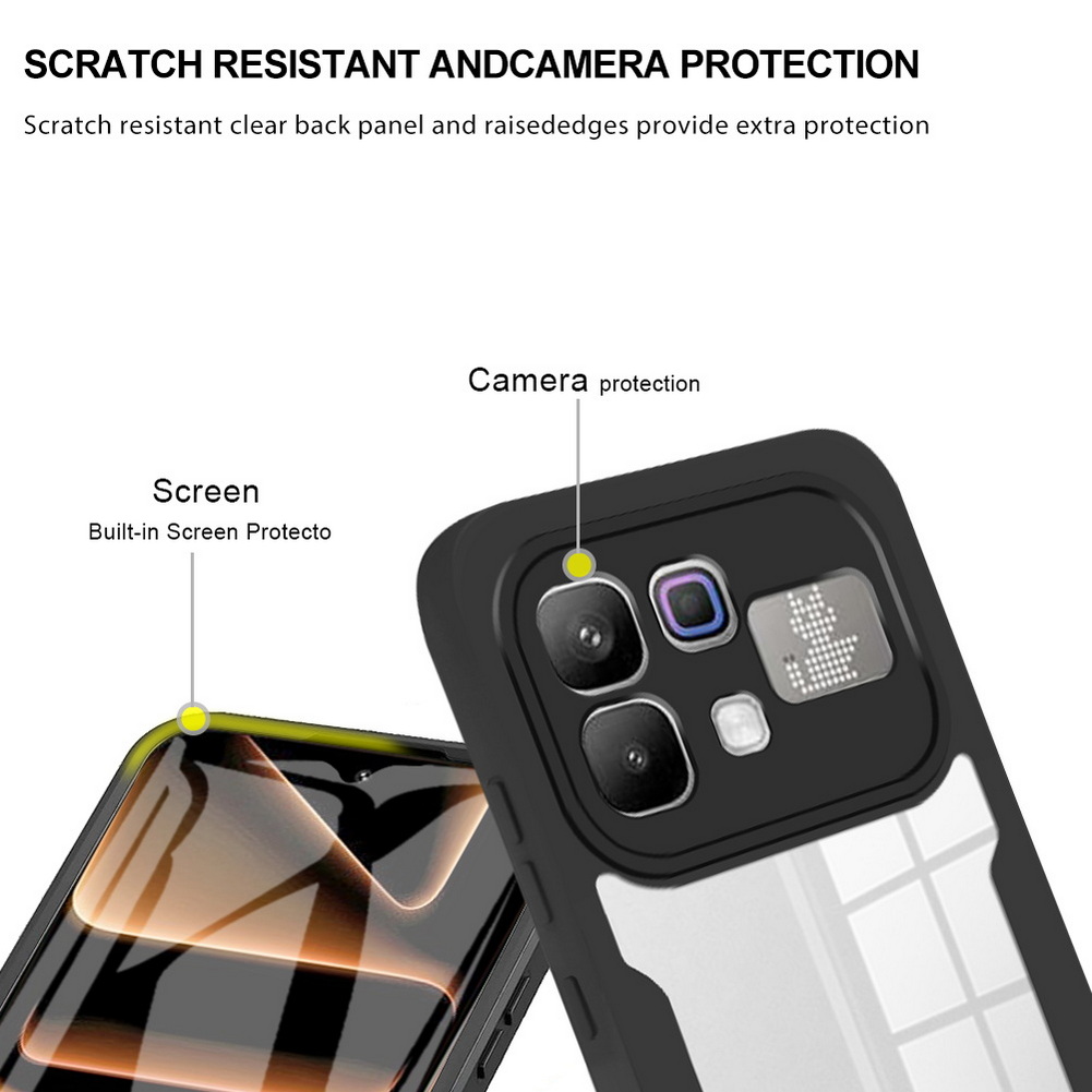 Transparan Mewah 360 °   Casin - Heavy Duty 360 Full Body Protective Case ulasan dan harga