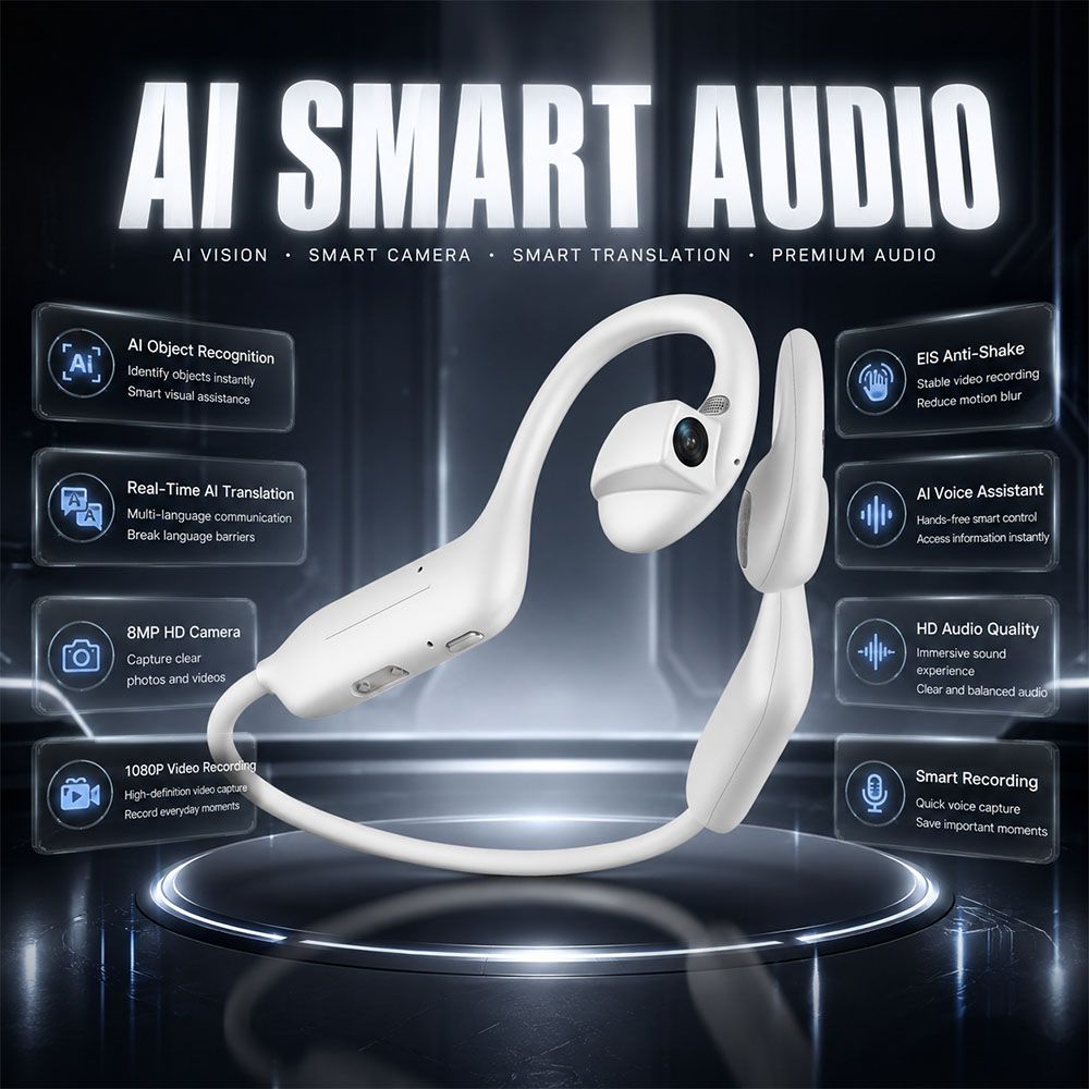 Earphone Bluetooth UHD 1080P B - Earphones ulasan dan harga