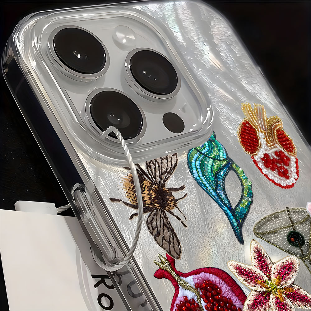 Casing HP Motif Kolase Bunga V - Vintage Floral Pattern Soft Case ulasan dan harga