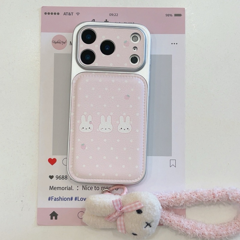 Casing Ponsel Kulit Motif Polk - Cute Cartoon Wrist Strap Silicone Case ulasan dan harga